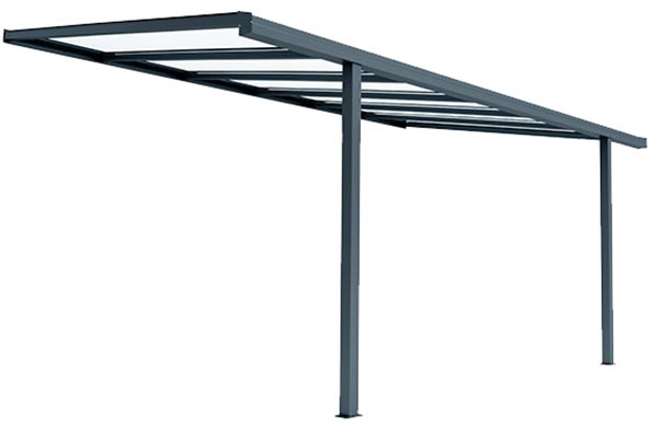 Carport adossée en aluminium