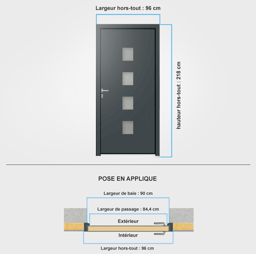 Descriptif de fabrication porte d'entrée aluminium