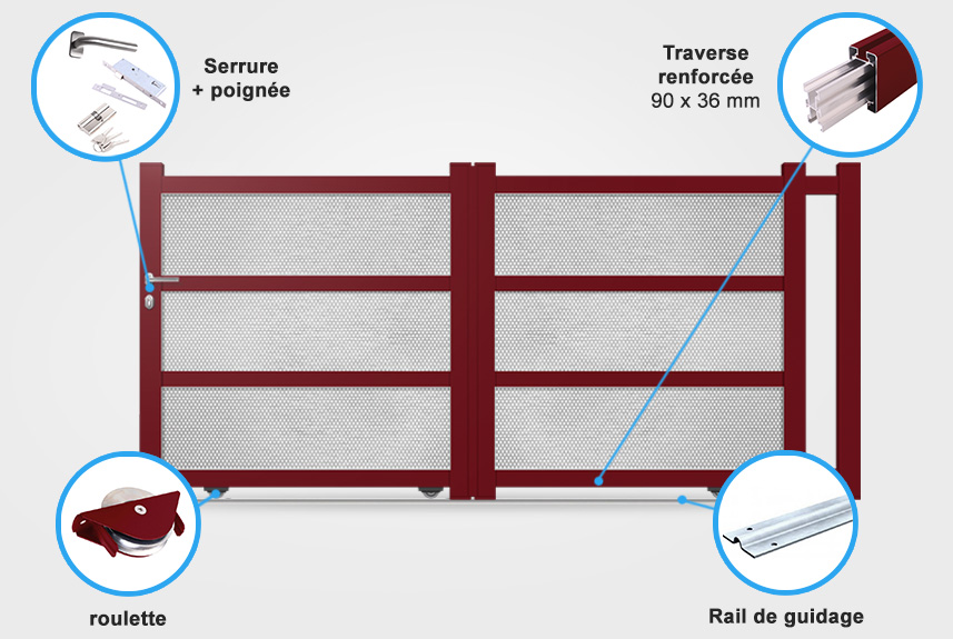 Descriptif détaillé portail battant MD01 B