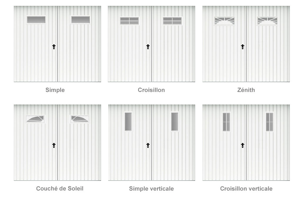 porte de garage battante neo10 avec hublot