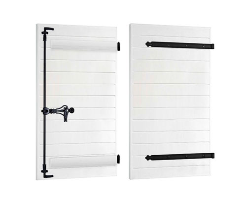 Volet Aluminium Double Battant Horizontal à Barres