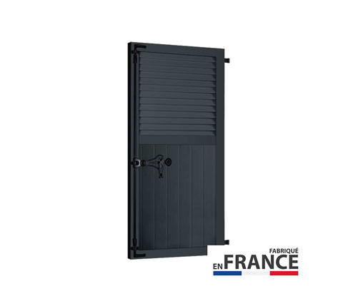 Volet battant aluminium 1 vantail mixte faux persienné