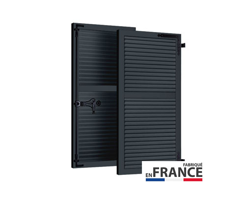 Volets battants aluminium 2 vantaux persiennés 