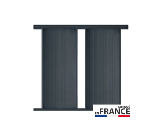 Volet coulissant aluminium 2 vantaux à lames isolé