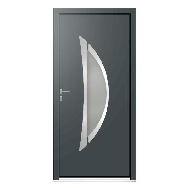 Porte d'entrée aluminium design Silhouette - DESTOCKAGE