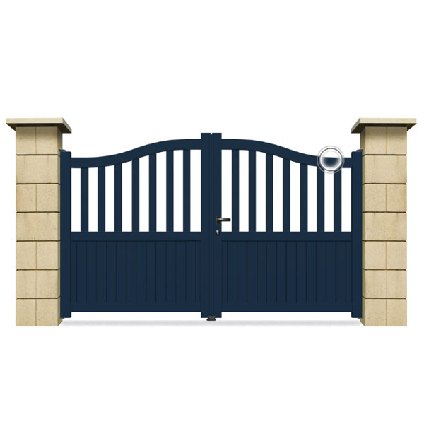 Portail aluminium chapeau de gendarme semi ajouré CL05 Destockage