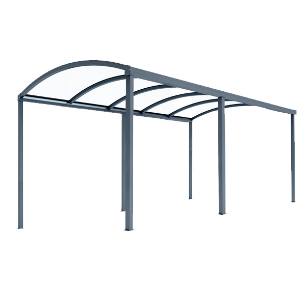 Carport de protection auto aluminium - abri de voiture 18M2 - gris - traité  anti UV