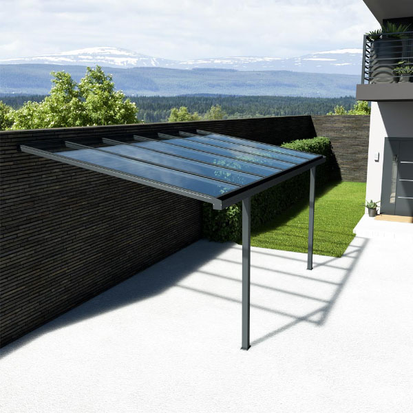 Carport en aluminium adossé sur mesure