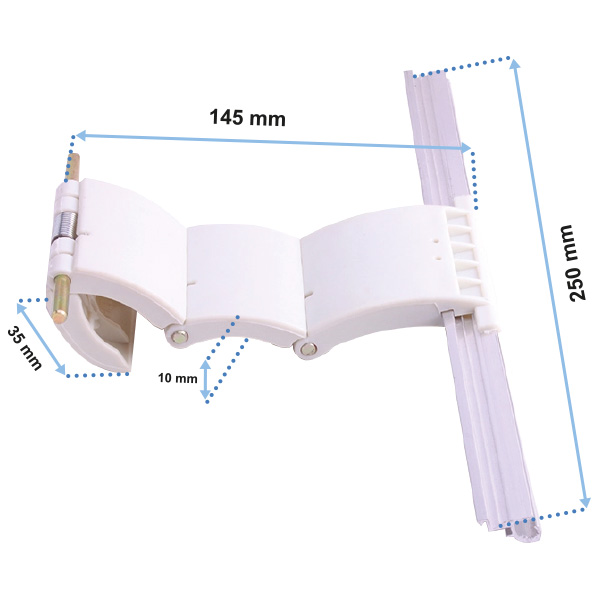 Dimensions accroche lame de volet roulant standard blanc