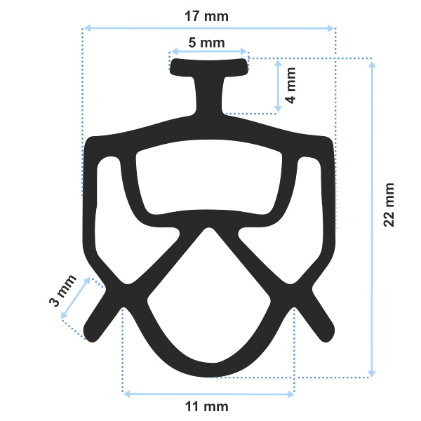 Joint de lame finale pour porte de garage enroulable building-plastics