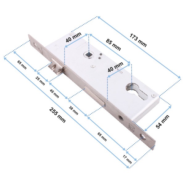 Serrure à code mécanique blanche de 30 à 50mm LMKQ30V29010 avec Bricometal