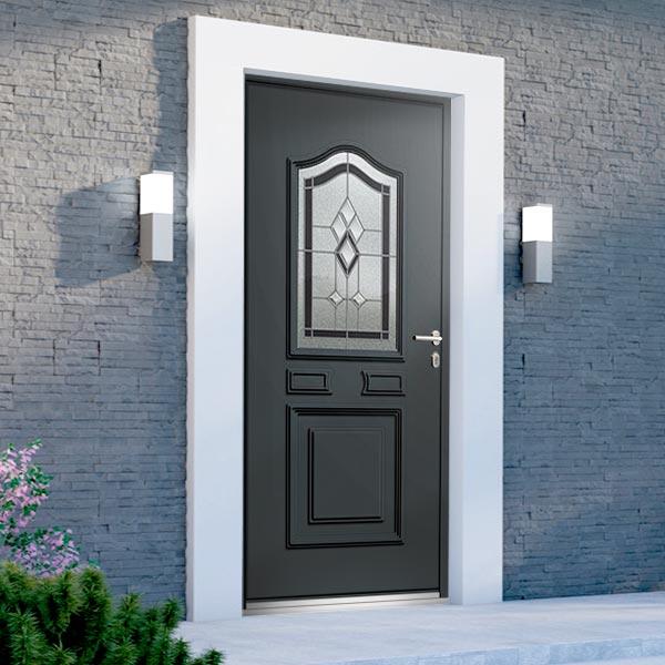 Poignée porte d'entrée inox - Porte d'entrée aluminium classic