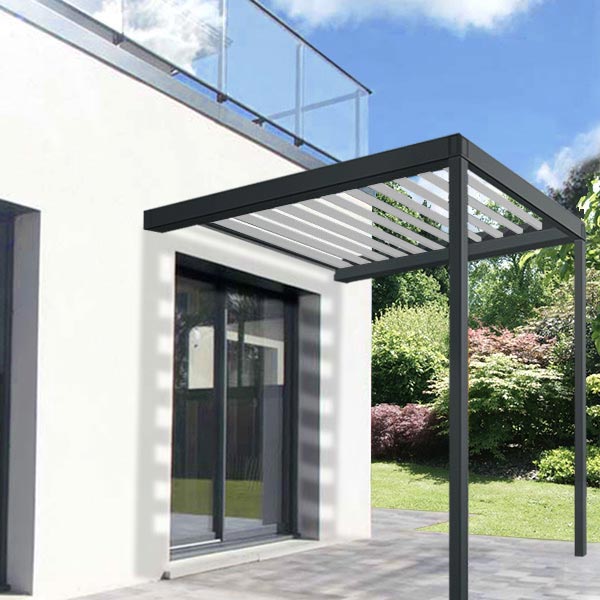 Pergola bioclimatique en alu 3X3M - Anthracite