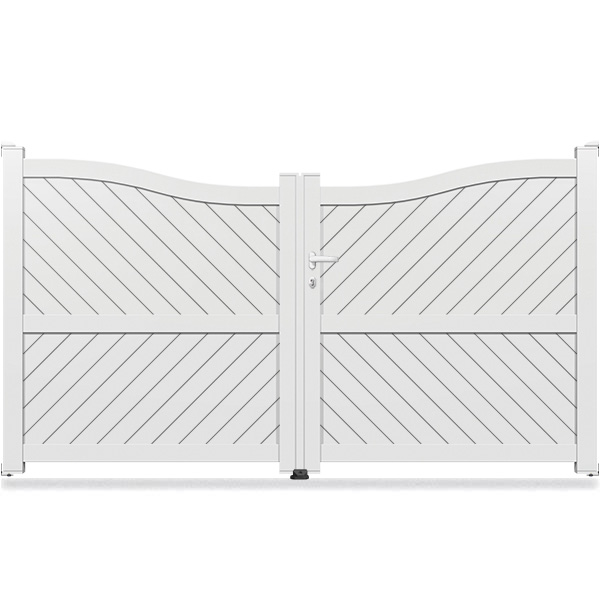Portail aluminium CDG inversé fougère BA18