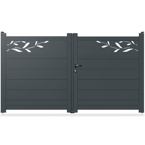 Portail aluminium droit Jasmin-H