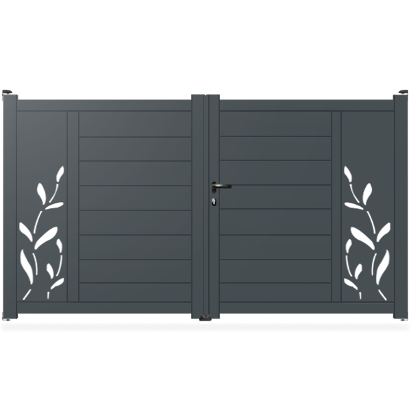 Portail aluminium droit Jasmin-V2