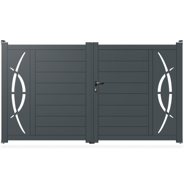 Portail aluminium droit Luna-V2