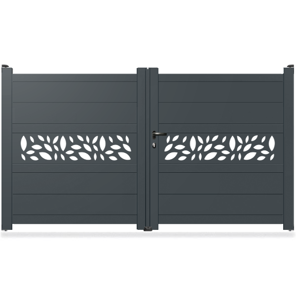Portail aluminium droit Lotus-H