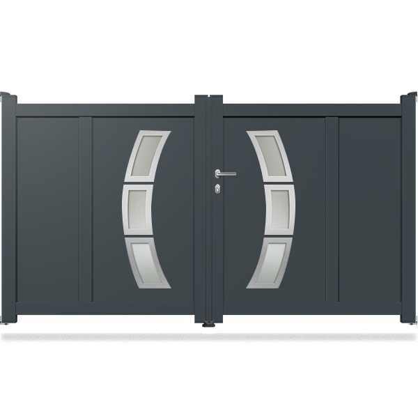 Portail aluminium battant design DS19