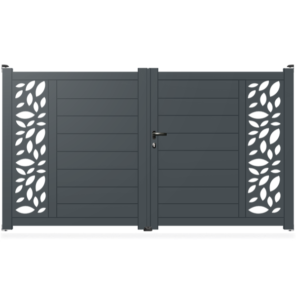 Portail aluminium droit Lotus-V2
