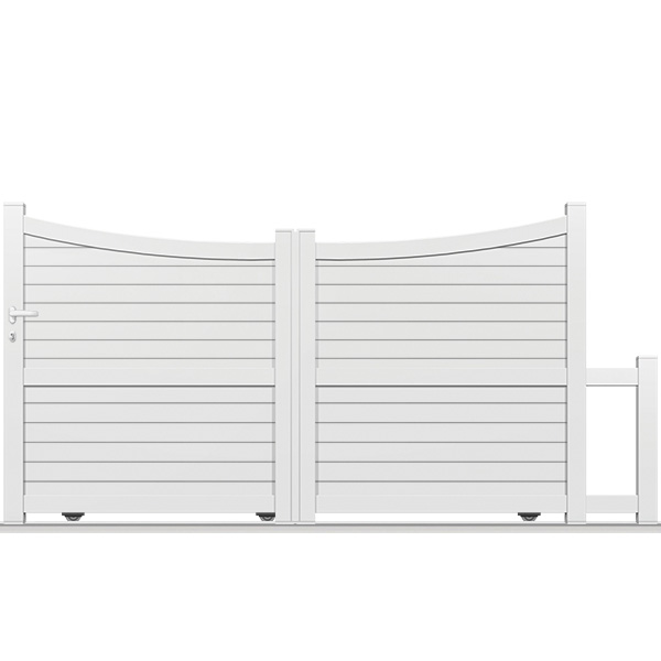 Portail aluminium coulissant incurvé CL30