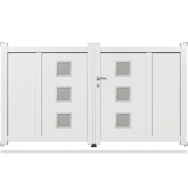 Portail aluminium battant design DS03