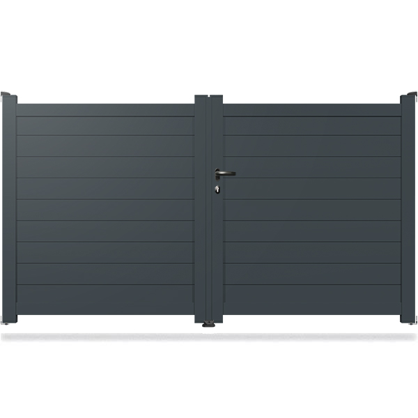 Portail aluminium droit plein SM11 Destockage