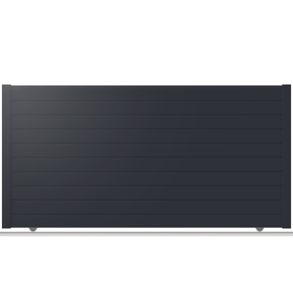 Portail aluminium coulissant semi-modern Line