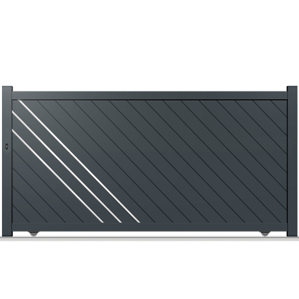 Portail aluminium coulissant semi-modern Everest