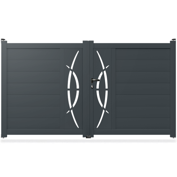 Portail aluminium droit Luna-V