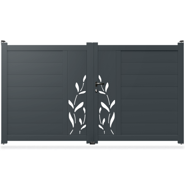 Portail aluminium droit Jasmin-V