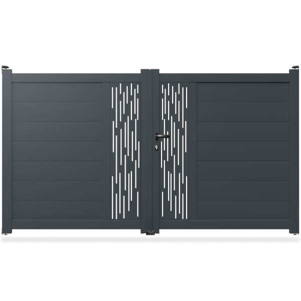 Portail aluminium droit Linea-V
