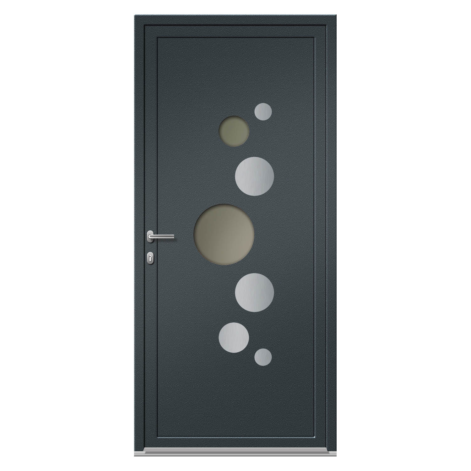 Porte d'entrée aluminium monobloque 75 mm GP3