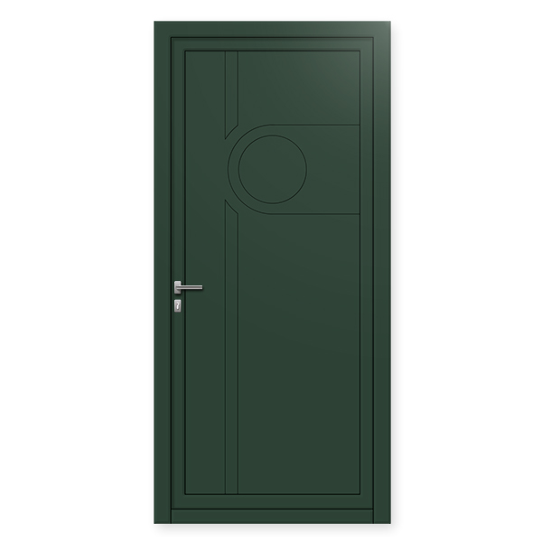 Porte d'entrée aluminium monobloque 75 mm GP5A