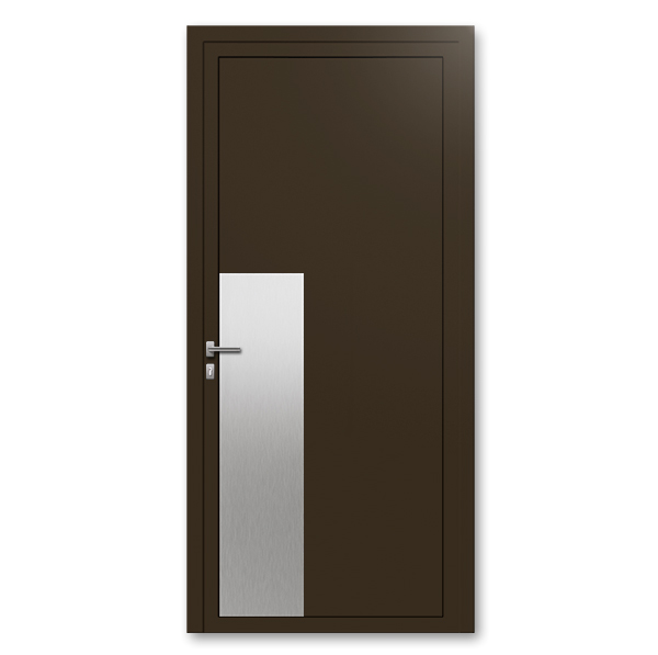 Porte d'entrée aluminium monobloque 75 mm  LH1