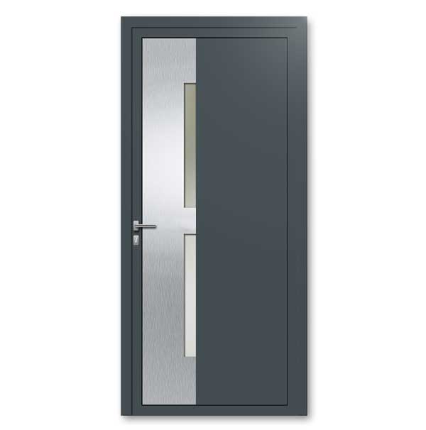 Porte d'entrée aluminium monobloque 75 mm LK2