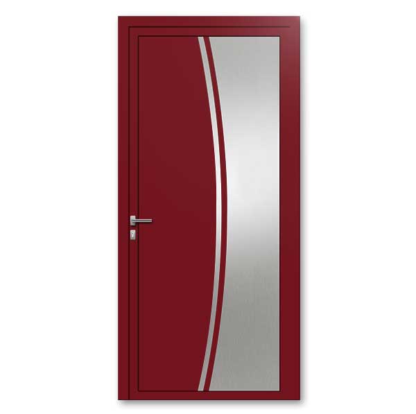 Porte d'entrée aluminium monobloque 75 mm LUIB