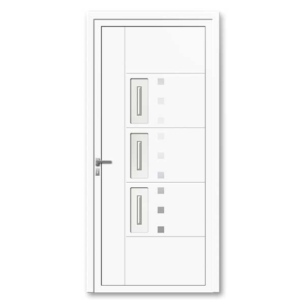 Porte d'entrée aluminium monobloque 75 mm NF1