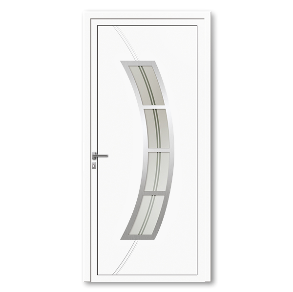 Porte d'entrée aluminium monobloque 75 mm NU4