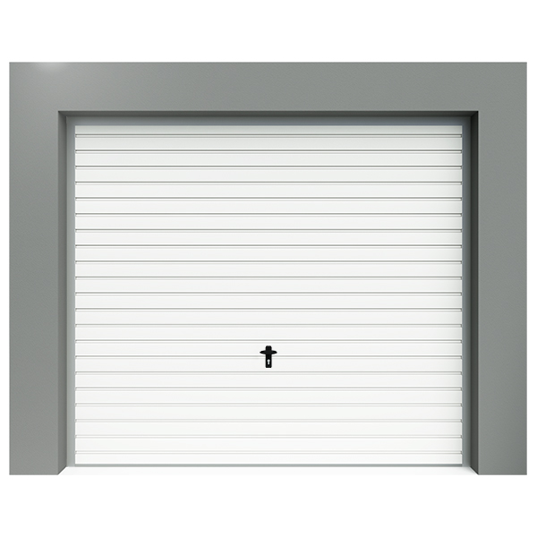 Porte de garage basculante à rainures horizontales