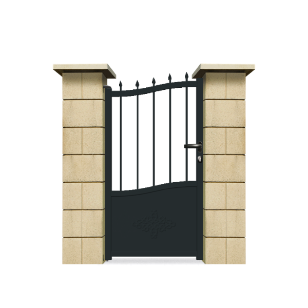 Portillon aluminium TR01 B Gris Destockage