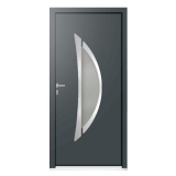Porte d'entrée aluminium design silhouette