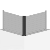 Poteau de clôture aluminium angles spéciaux