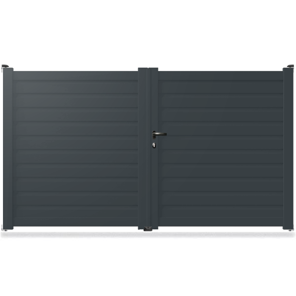 Portail aluminium droit Vague