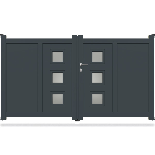 Portail aluminium battant design DS07 Destockage