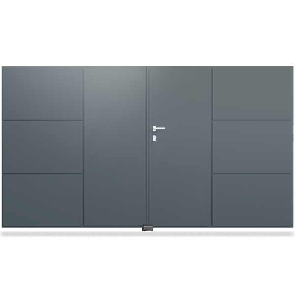 Portail aluminium droit PLENUS V