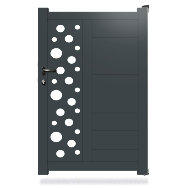 Portillon aluminium Bulles-V