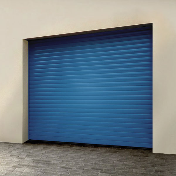 porte de garage enroulable bleue ral 5012