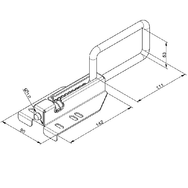 Verrou pour garages et portes sectionnelles