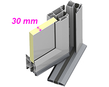 Porte d entr  e aluminium classique isol  e